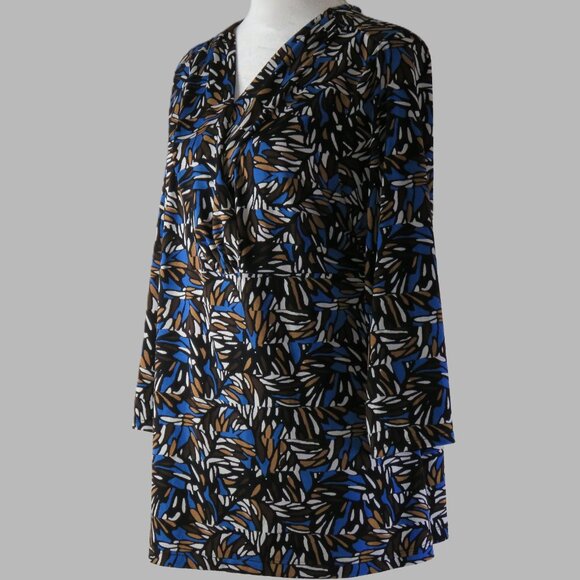 Liz & Co. Women's 3/4 Sleeve Pullover Multicolored Blouse Size 1X (C716) - Picture 4 of 6